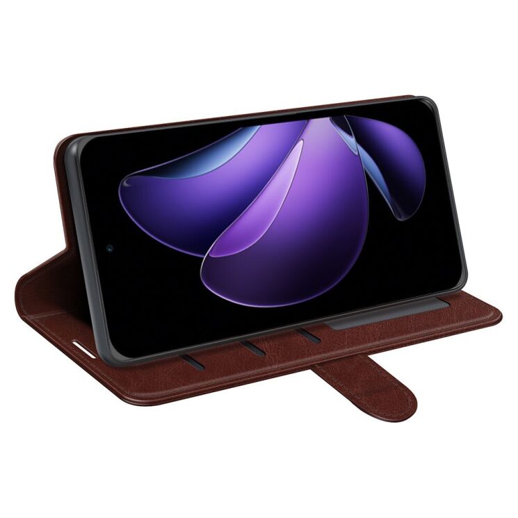 Чехол-книжка Deexe Wallet Style для OPPO Reno 13 F/FS 5G - Brown: фото 3 из 7