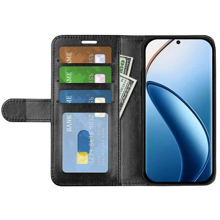 Чехол-книжка Deexe Wallet Style для Realme 12 / 12 Plus - Black: фото 2 из 9