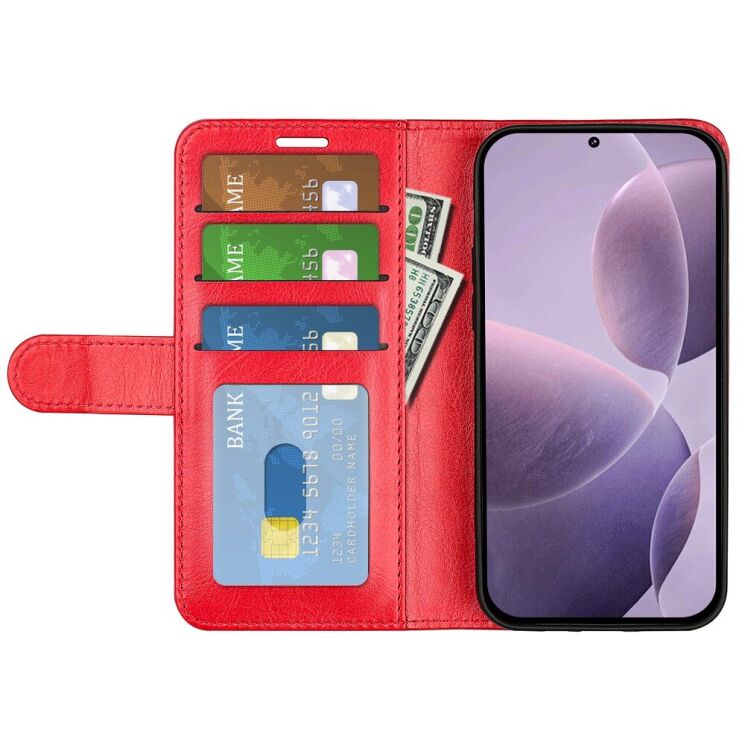 Чехол-книжка Deexe Wallet Style для Xiaomi Poco F6 Pro - Red: фото 2 из 6