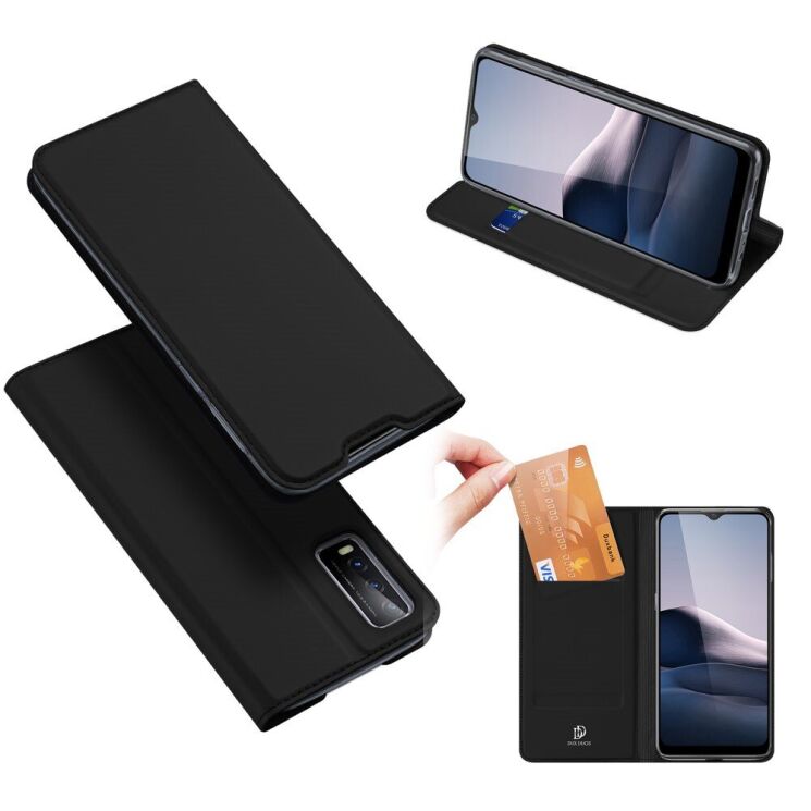 Чехол-книжка DUX DUCIS Skin Pro для VIVO Y20 (V2027) / Y12s - Black: фото 1 из 18