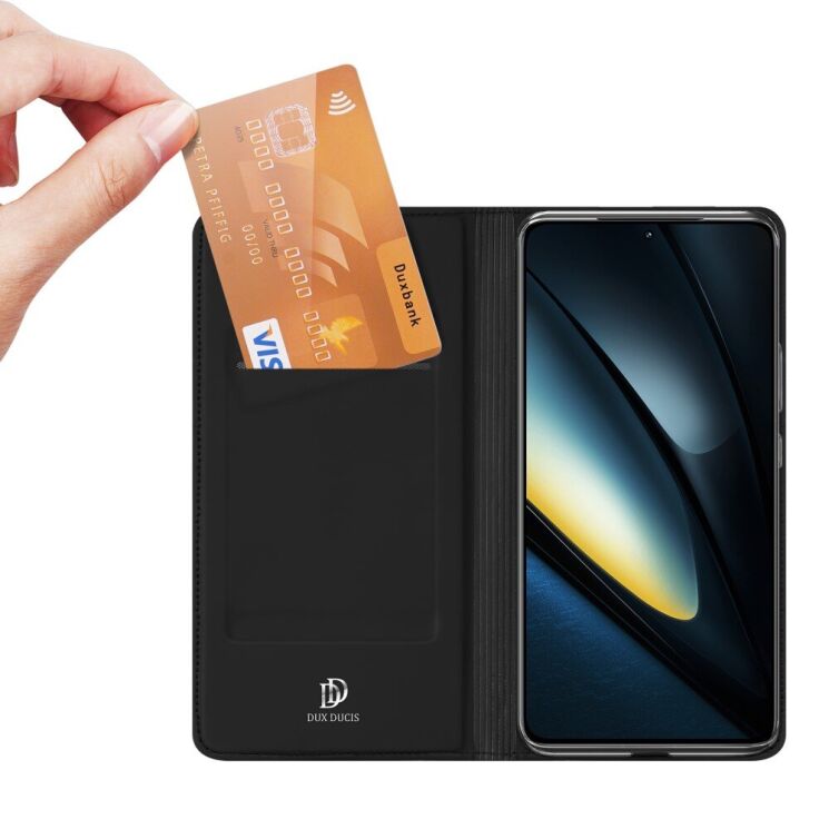 Чехол-книжка DUX DUCIS Skin Pro для Xiaomi Poco F6 Pro - Blue: фото 5 из 14
