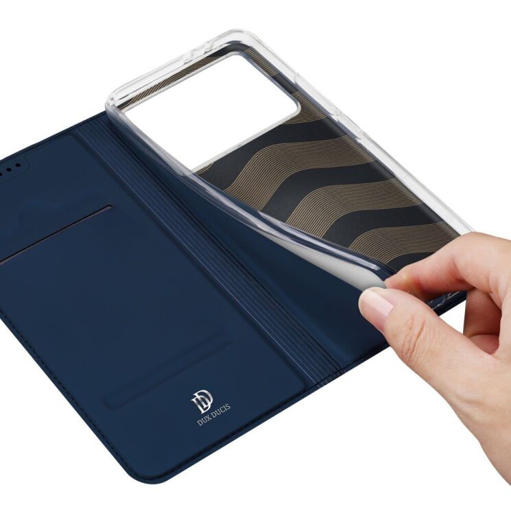Чехол-книжка DUX DUCIS Skin Pro для Xiaomi Poco F6 Pro - Blue: фото 8 из 14