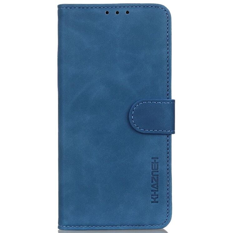 Чехол-книжка KHAZNEH Retro Wallet для Apple iPhone 16e - Blue: фото 2 из 8