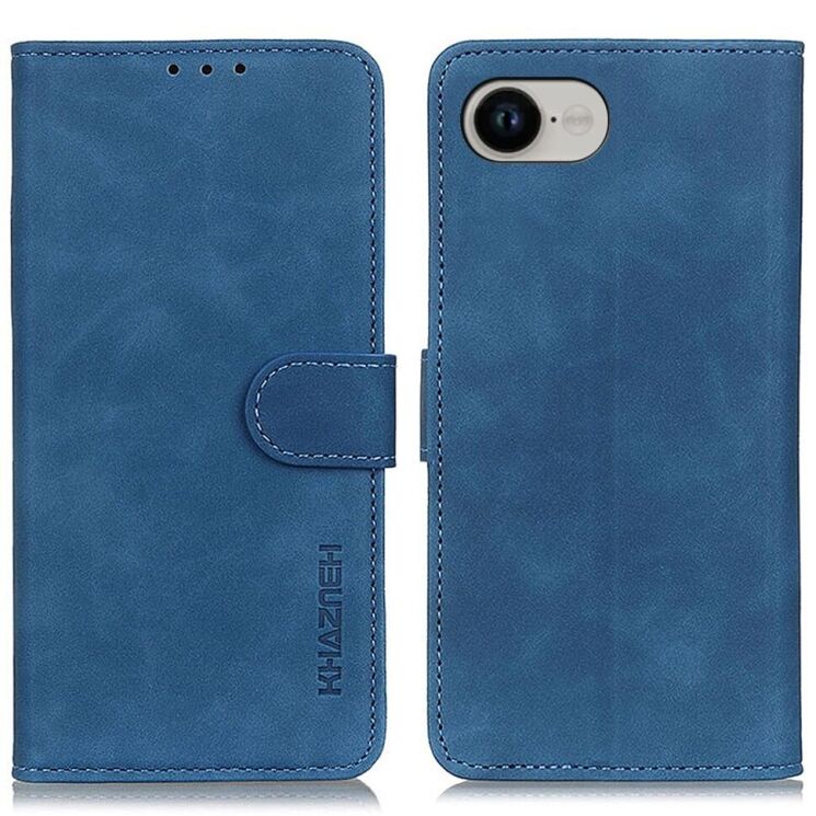 Чехол-книжка KHAZNEH Retro Wallet для Apple iPhone 16e - Blue: фото 1 из 8
