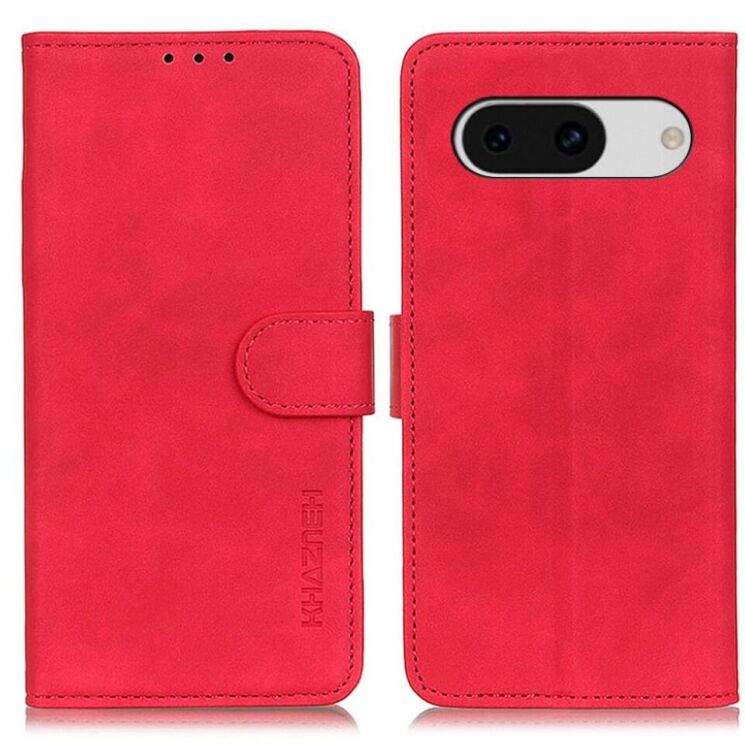 Чехол-книжка KHAZNEH Retro Wallet для Google Pixel 8A - Red: фото 1 из 8
