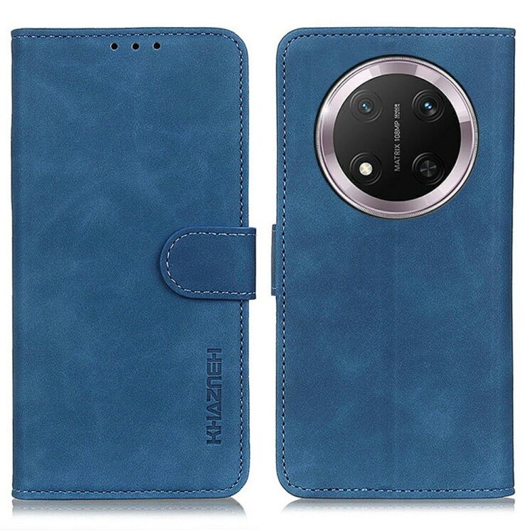 Чехол-книжка KHAZNEH Retro Wallet для Honor Magic 7 Lite - Blue: фото 1 из 8