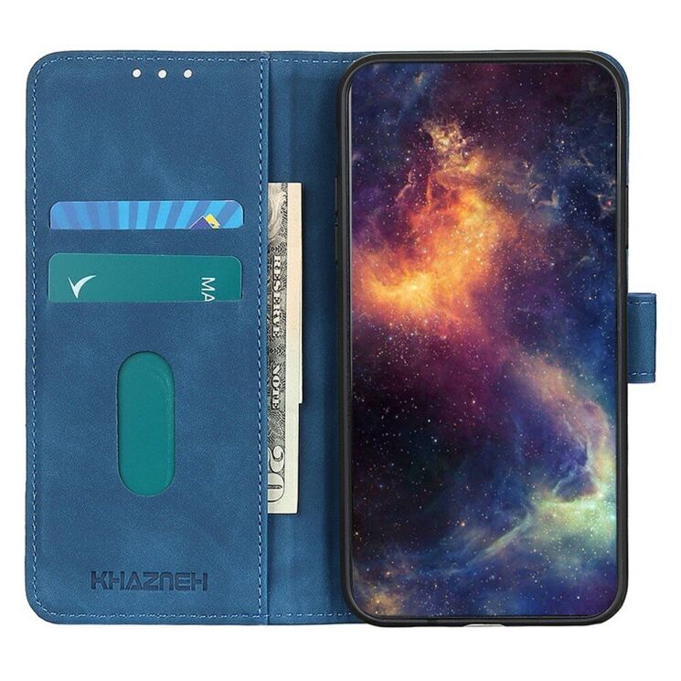 Чехол-книжка KHAZNEH Retro Wallet для Honor Magic 7 Lite - Blue: фото 3 из 8