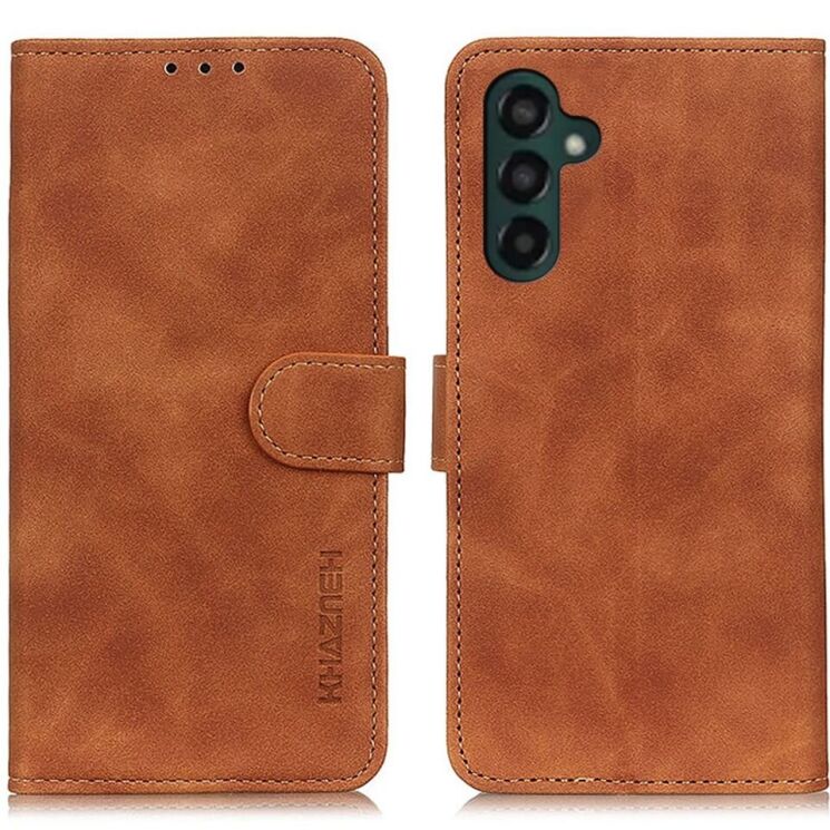Чехол-книжка KHAZNEH Retro Wallet для Samsung Galaxy A24 (A245) - Brown: фото 1 из 9