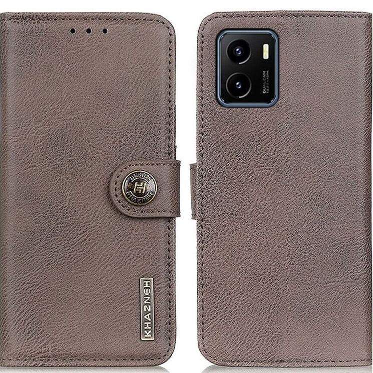 Чехол-книжка KHAZNEH Wallet Cover для VIVO Y15s - Khaki: фото 2 из 10