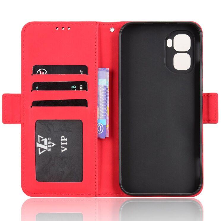 Чохол-книжка з кишеньками Deexe Wallet Stand для Infinix GT 50 Pro - Red: фото 4 з 15