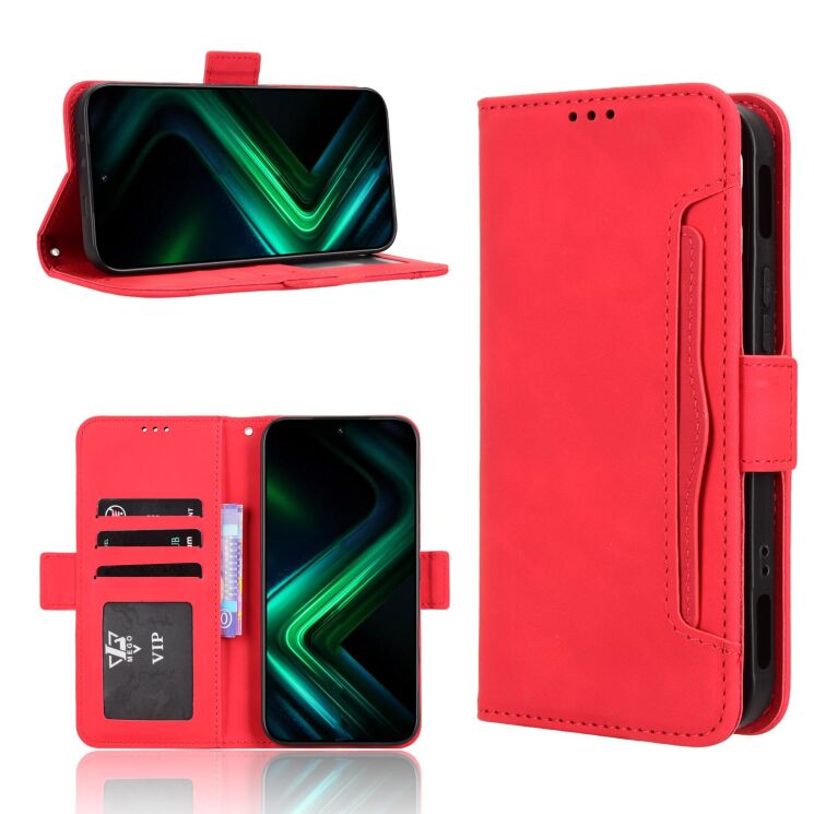 Чохол-книжка з кишеньками Deexe Wallet Stand для Infinix GT 50 Pro - Red: фото 8 з 15
