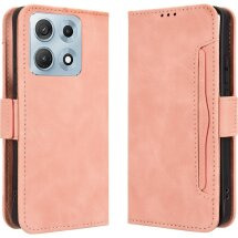 Чехол-книжка с карманами Deexe Wallet Stand для Motorola Edge 70 Max - Pink: фото 1 из 16