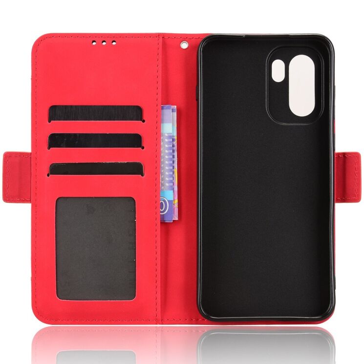 Чехол-книжка с карманами Deexe Wallet Stand для OnePlus 15R / Ace 6 / Ace 6T - Red: фото 4 из 17