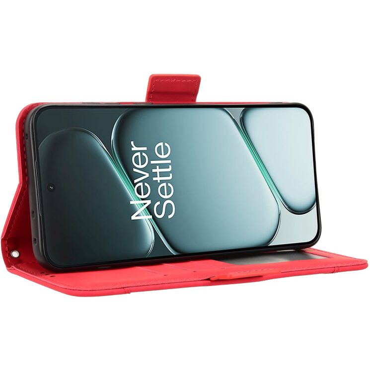 Чехол-книжка с карманами Deexe Wallet Stand для OnePlus 15R / Ace 6 / Ace 6T - Red: фото 6 из 17