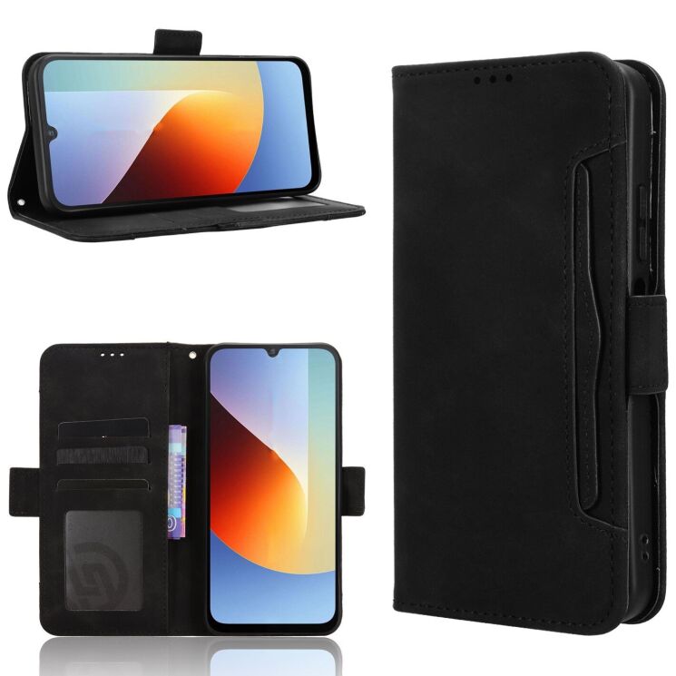 Чехол-книжка с карманами Deexe Wallet Stand для Xiaomi Redmi A7 Pro - Black: фото 7 из 15