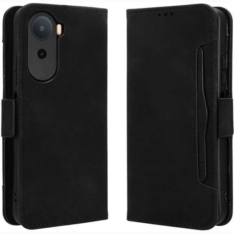 Чехол-книжка с карманами Deexe Wallet Stand для Xiaomi Redmi A7 Pro - Black: фото 1 из 15