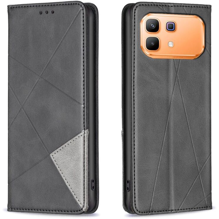 Чохол-книжка з кишеньками UniCase Geometric Pattern для Infinix Note 60 / 60 Pro - Black (409300B) Чохол-книжка з кишеньками UniCase Geometric Pattern для Infinix Note 60 / 60 Pro - Black: фото 1 з 10