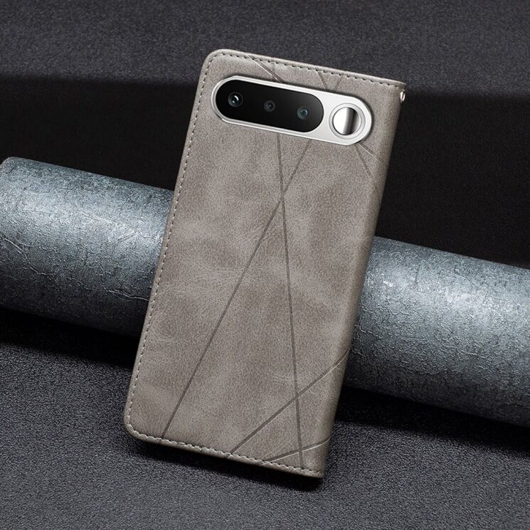 Чохол-книжка з кишеньками UniCase Geometric Pattern для Realme 16 - Grey: фото 6 з 11