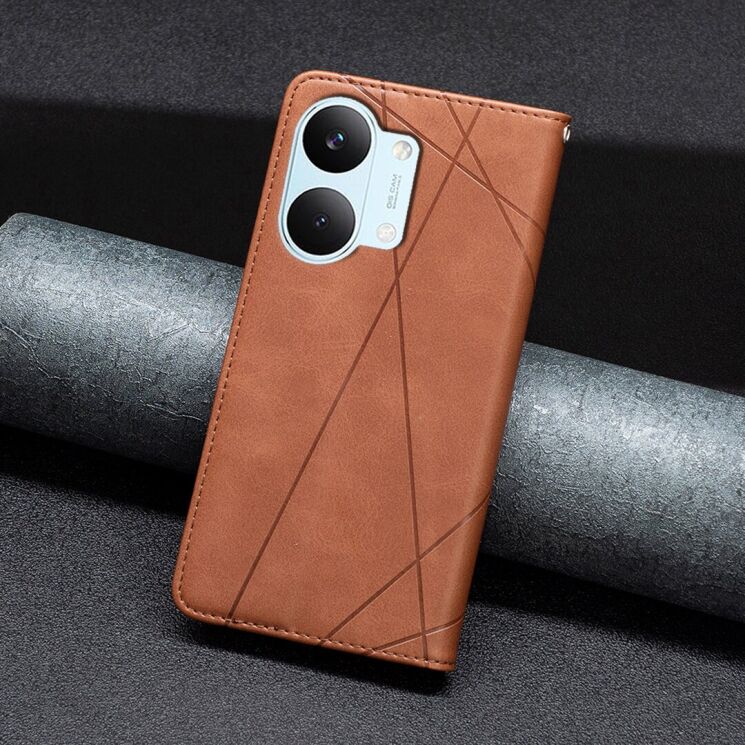 Чехол-книжка с карманами UniCase Geometric Pattern для Xiaomi Poco X8 Pro Max - Brown: фото 6 из 11