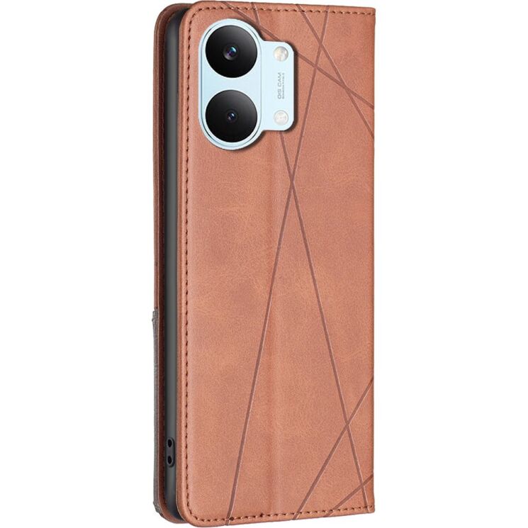 Чехол-книжка с карманами UniCase Geometric Pattern для Xiaomi Poco X8 Pro Max - Brown: фото 3 из 11