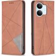 Чехол-книжка с карманами UniCase Geometric Pattern для Xiaomi Poco X8 Pro Max - Brown (408925Z)
