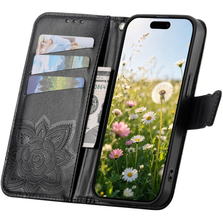 Чохол-книжка з малюнком UniCase Butterfly Pattern для OPPO Reno 16 / 16 Pro - Black (413214B) Чохол-книжка з малюнком UniCase Butterfly Pattern для OPPO Reno 16 / 16 Pro - Black: фото 2 з 14