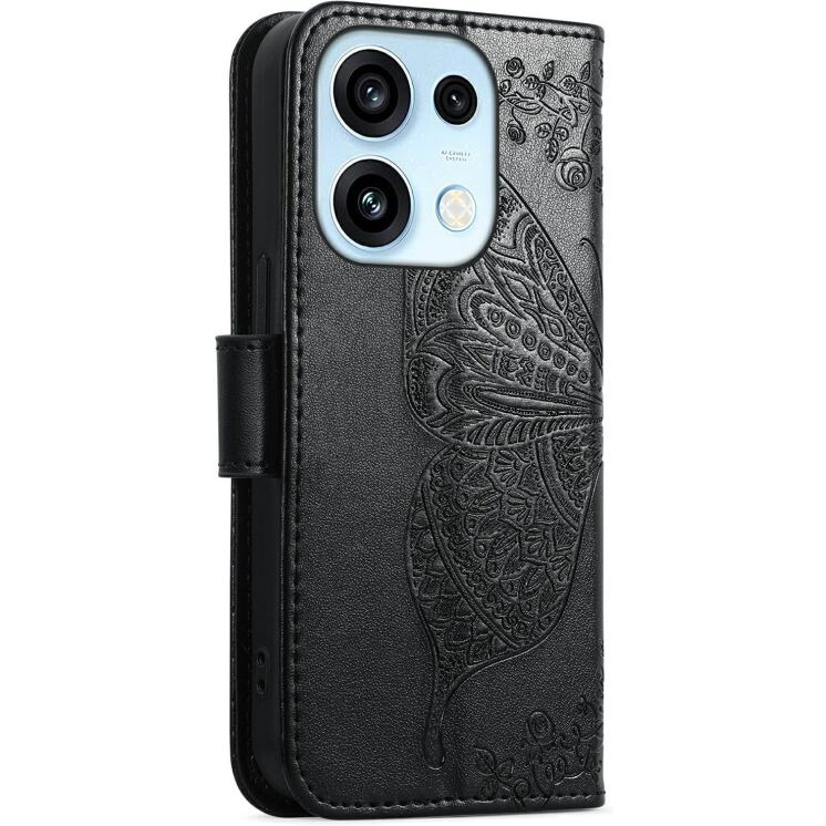 Чохол-книжка з малюнком UniCase Butterfly Pattern для OPPO Reno 16 / 16 Pro - Black (413214B) Чохол-книжка з малюнком UniCase Butterfly Pattern для OPPO Reno 16 / 16 Pro - Black: фото 5 з 14