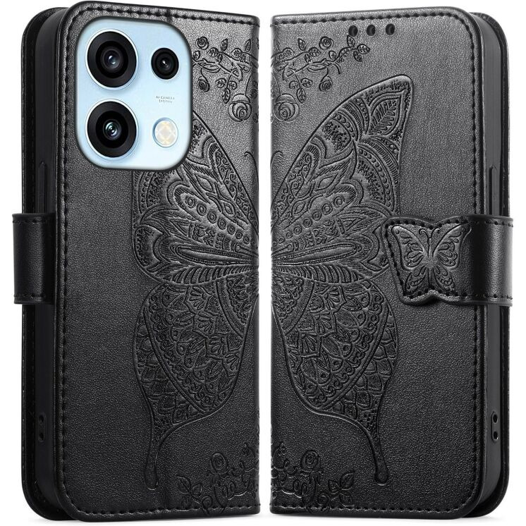 Чохол-книжка з малюнком UniCase Butterfly Pattern для OPPO Reno 16 / 16 Pro - Black (413214B) Чохол-книжка з малюнком UniCase Butterfly Pattern для OPPO Reno 16 / 16 Pro - Black: фото 1 з 14