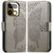 Чехол-книжка с рисунком UniCase Butterfly Pattern для Realme 16 Pro - Grey (428030H). Фото 1 из 9