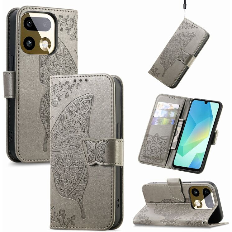 Чехол-книжка с рисунком UniCase Butterfly Pattern для Realme 16 Pro - Grey (428030H) Чехол-книжка с рисунком UniCase Butterfly Pattern для Realme 16 Pro - Grey: фото 7 из 9