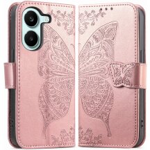 Чехол-книжка с рисунком UniCase Butterfly Pattern для Xiaomi Poco X8 Pro - Rose Gold: фото 1 из 10