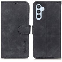 Чехол-книжка с застежкой KHAZNEH Retro Wallet для Samsung Galaxy S26 (S942) - Black: фото 1 из 8