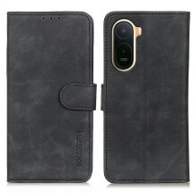 Чехол-книжка с застежкой KHAZNEH Retro Wallet для Xiaomi Redmi A7 Pro - Black: фото 1 из 8