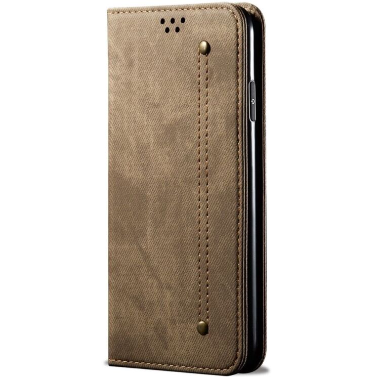Чехол-книжка UniCase Jeans Wallet для Apple iPhone 16 Pro Max - Khaki: фото 5 из 6