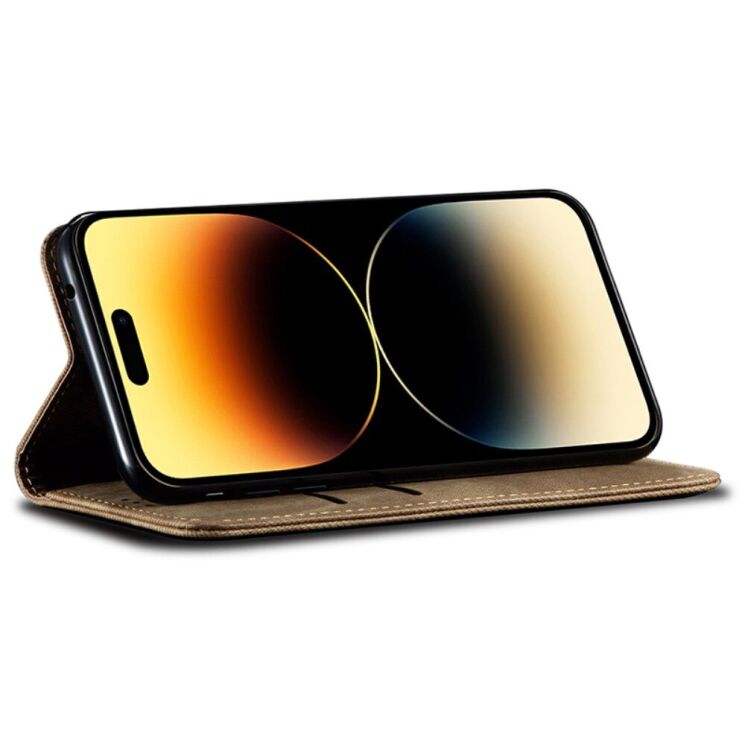 Чехол-книжка UniCase Jeans Wallet для Apple iPhone 16 Pro Max - Khaki: фото 3 из 6