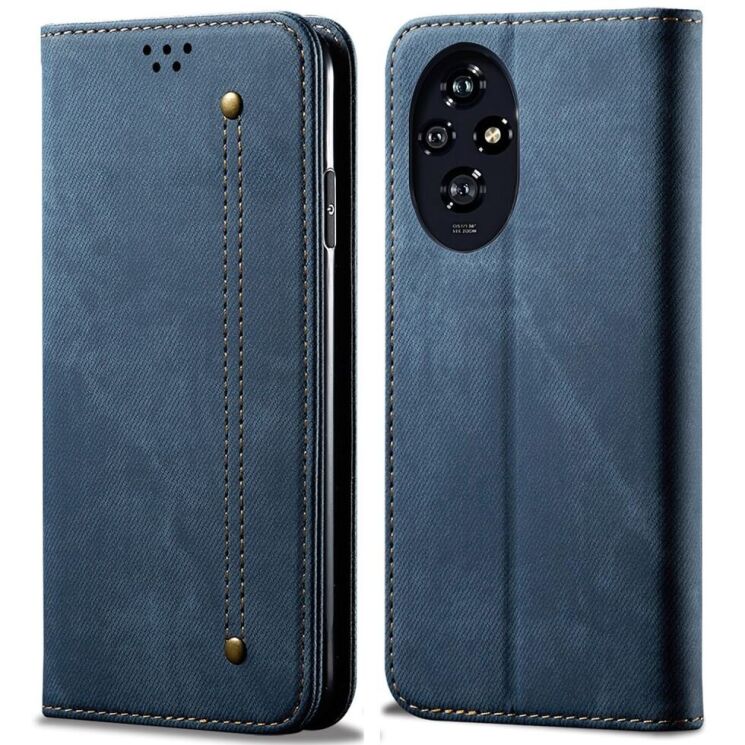 Чохол-книжка UniCase Jeans Wallet для Honor 200 Pro - Blue: фото 1 з 6