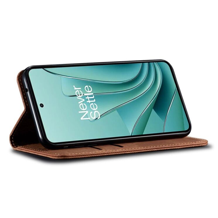 Чехол-книжка UniCase Jeans Wallet для OnePlus Ace 3V - Coffee: фото 3 из 6