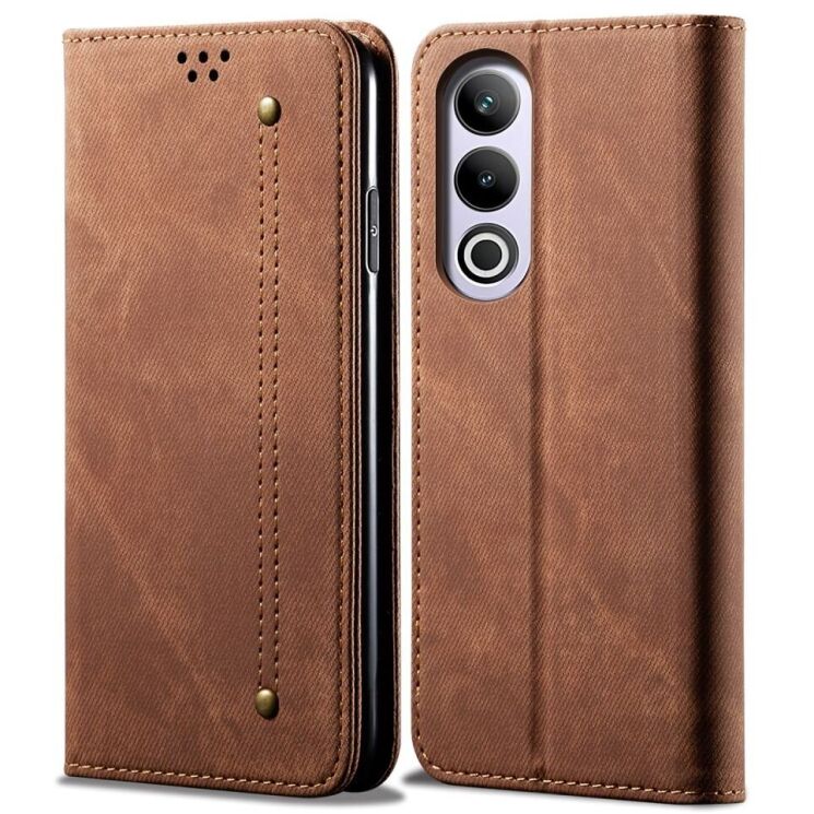 Чехол-книжка UniCase Jeans Wallet для OnePlus Ace 3V - Coffee: фото 1 из 6