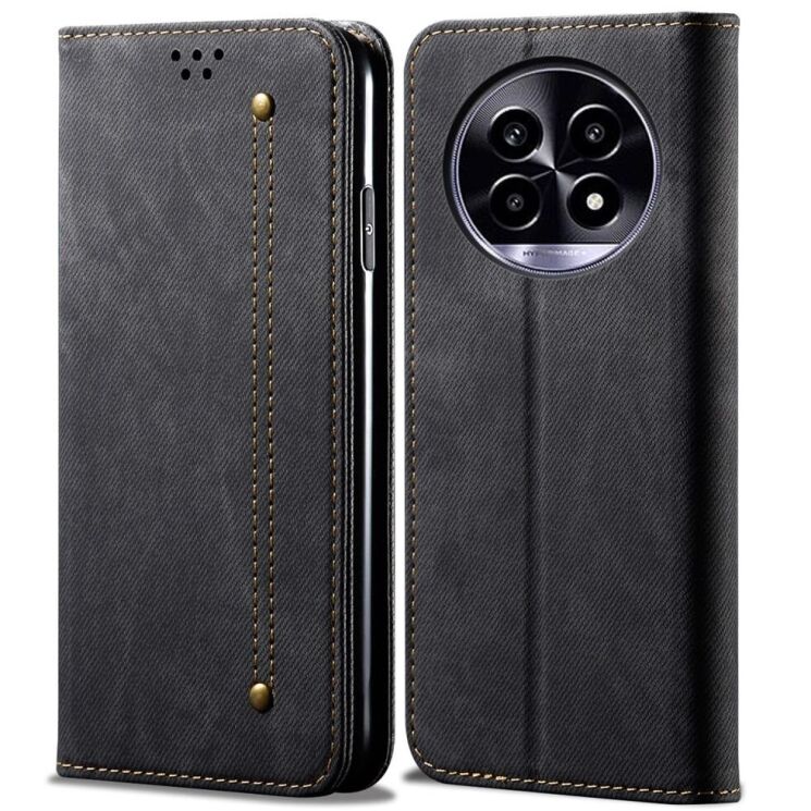 Чехол-книжка UniCase Jeans Wallet для Realme 13 Pro / 13 Pro Plus - Black: фото 1 из 6