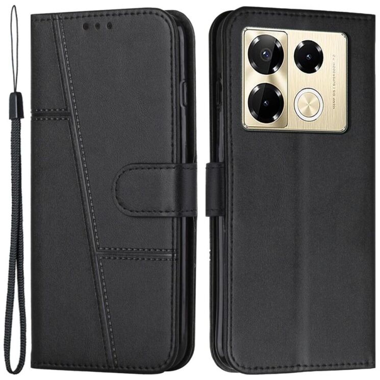 Чехол-книжка UniCase Jet Cover для Infinix Note 40 Pro - Black: фото 1 из 11