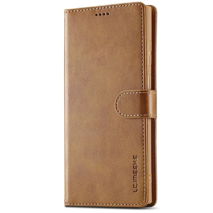 Чехол LC.IMEEKE Wallet Case для Samsung Galaxy S22 Ultra - Light Brown: фото 3 из 10