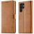 Чехол LC.IMEEKE Wallet Case для Samsung Galaxy S22 Ultra - Light Brown: фото 1 из 10