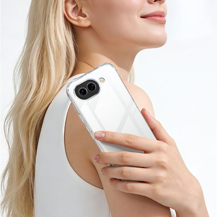 Чохол з посиленими кутами IMAK Airbag MAX Case для Google Pixel 10a - Transparent: фото 5 з 8