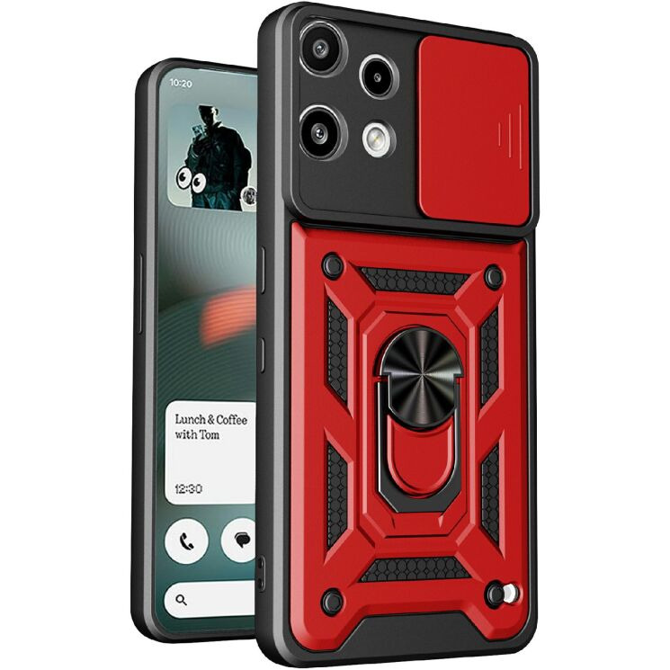 Чохол із захистом камери Deexe Armor Shield для Nothing Phone (3a) Lite - Red: фото 1 з 9
