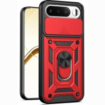 Чохол із захистом камери Deexe Armor Shield для Realme 16 - Red: фото 1 з 9