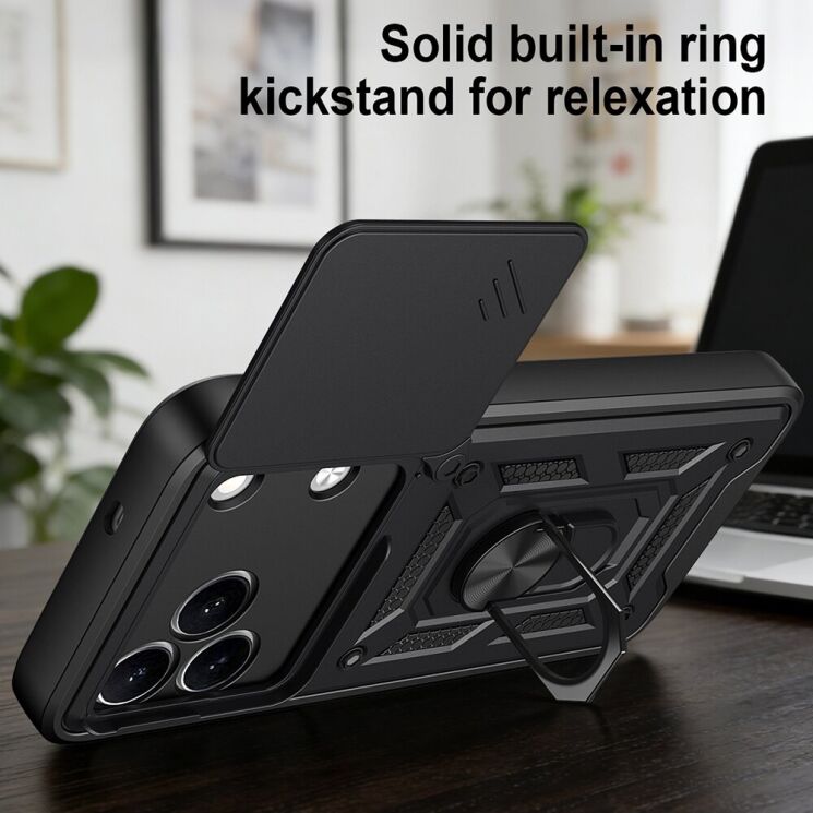 Чехол с защитой камеры Deexe Armor Shield для TECNO Spark 50 - Black (432402B) Чехол с защитой камеры Deexe Armor Shield для TECNO Spark 50 - Black: фото 5 из 9