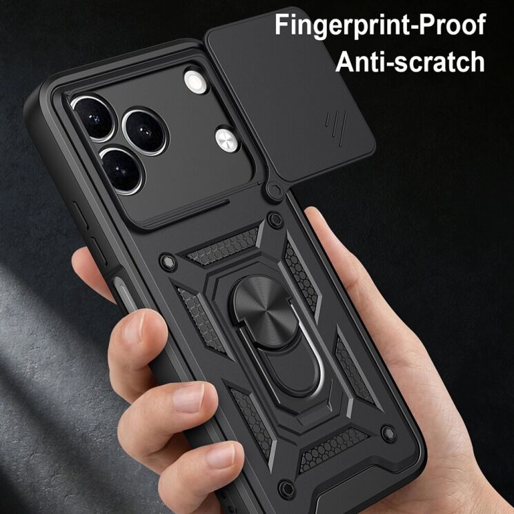 Чехол с защитой камеры Deexe Armor Shield для TECNO Spark 50 - Black (432402B) Чехол с защитой камеры Deexe Armor Shield для TECNO Spark 50 - Black: фото 7 из 9