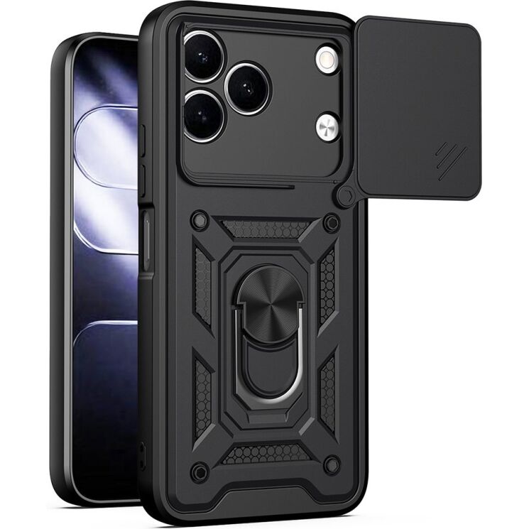 Чехол с защитой камеры Deexe Armor Shield для TECNO Spark 50 - Black (432402B) Чехол с защитой камеры Deexe Armor Shield для TECNO Spark 50 - Black: фото 1 из 9