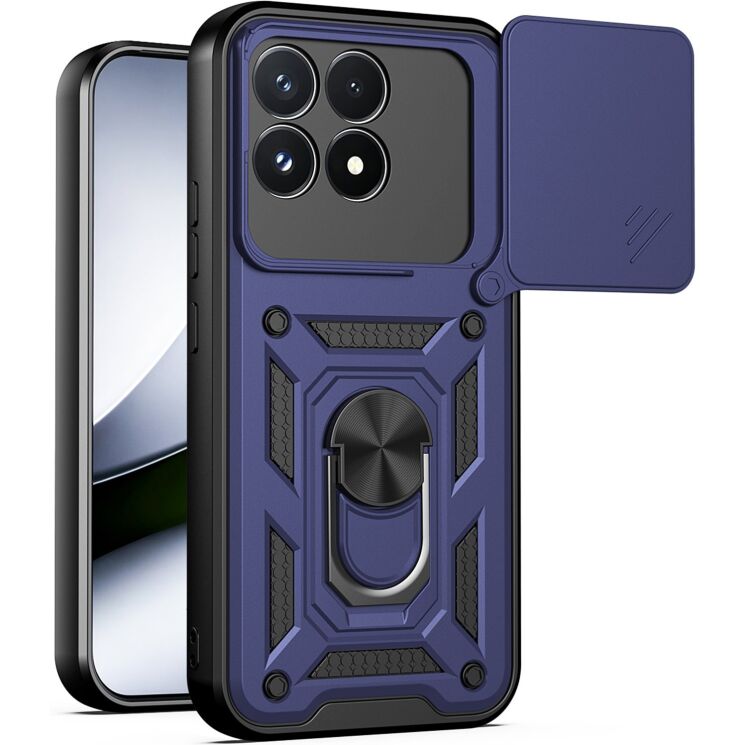 Чохол із захистом камери Deexe Armor Shield для Xiaomi Poco F9 Pro - Blue (429125L) Чохол із захистом камери Deexe Armor Shield для Xiaomi Poco F9 Pro - Blue: фото 1 з 9