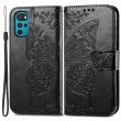 Чехол UniCase Butterfly Pattern для Motorola Moto G22 / E32 / E32s - Black (301739B)